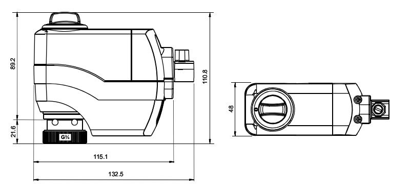 Габаритные размеры привода SSC61